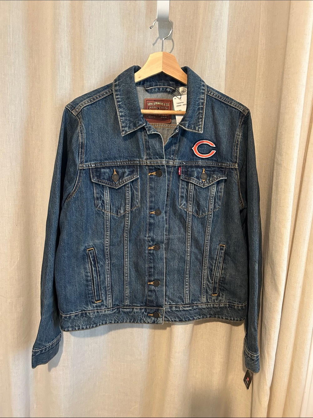 Levi’s NFL Chicago Bears denim jean jacket XL